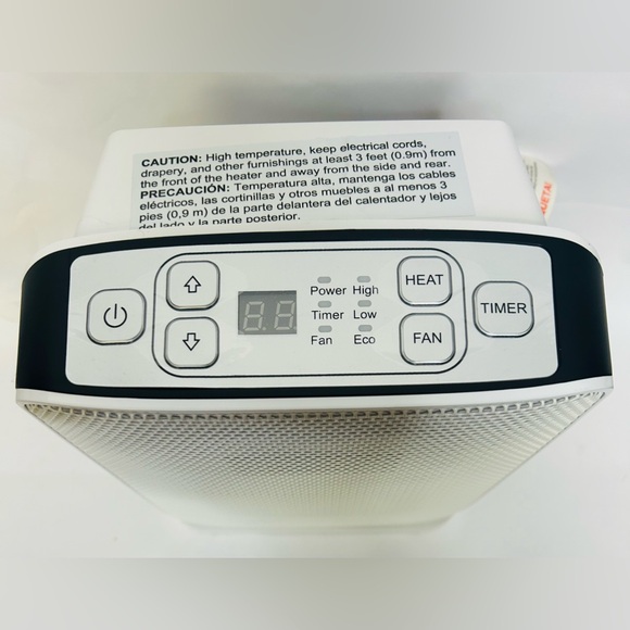 Soleil Digital Electric Portable Ceramic Space Heater, PTC-910B- NEW IN BOX - Picture 3 of 11